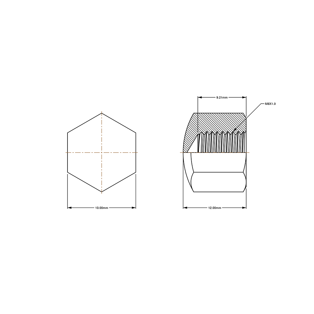 Fine Thread Class 6 Steel DIN 917 Cap Nut - BelMetric